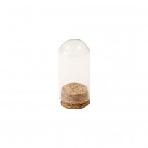 CLOCHE VERRE OUVERTURE 33MM SUPPORT LIÈGE 7X3.7CM
