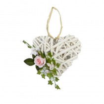 COEUR ROTIN ROSE FEUILLAGE 14X15.5X5X24CM