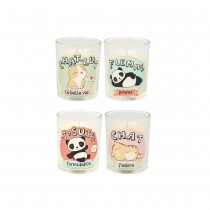 COFFRET 4 BOUGIES PARFUMÉES KAWAII 16X19X5.7CM