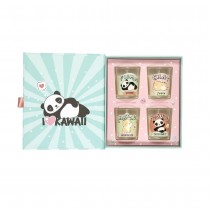 COFFRET 4 BOUGIES PARFUMÉES KAWAII 16X19X5.7CM