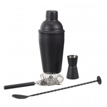 COFFRET À COCKTAIL INOX NOIR SHAKER ACCESSOIRES