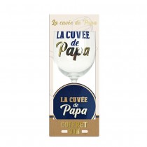 COFFRET APÉRO VERRE VIN DESSOUS LA CUVÉE DE PAPA