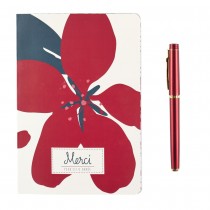 COFFRET CARNET NOTES MERCI ANNÉE A5 ROUGE