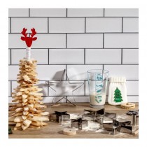 COFFRET DESSERT SAPIN DE NOEL ÉTOILES 16X2.8X29CM