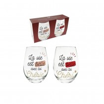 COFFRET DUO VERRES RONDS SAINT VALENTIN