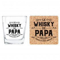 COFFRET LE WHISKY DE PAPA VERRE DESSOUS LIÈGE