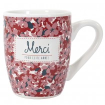 COFFRET MUG CÉRAMIQUE BOULE À THÉ MERCI ANNÉE 30CL