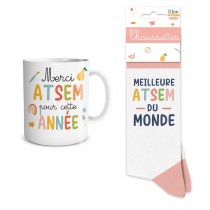 COFFRET MUG CHAUSSETTES MEILLEURE ATSEM
