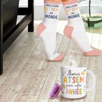 COFFRET MUG CHAUSSETTES MEILLEURE ATSEM