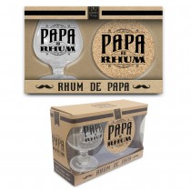 COFFRET PAPA AU RHUM VERRE DESSOUS LIÈGE