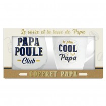 COFFRET VERRE TASSE CÉRAMIQUE PAPA