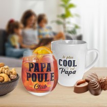 COFFRET VERRE TASSE CÉRAMIQUE PAPA