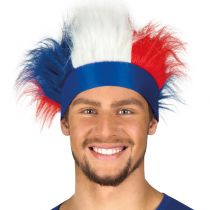 COIFFE AVEC CHEVEUX TRICOLORE DRESSÉS