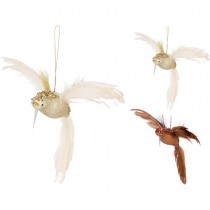 COLIBRI PLUME DÉCORATIF SUSPENSION 22X20X6CM