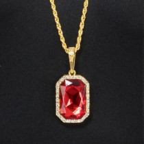 COLLIER CHAÎNE PENDENTIF RUBIS VAMPIRE ADULTE