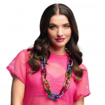 COLLIER CHAINES MULTICOLORES ADULTE