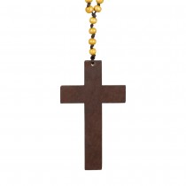 COLLIER CROIX DE PRÊTRE LUXE EN BOIS