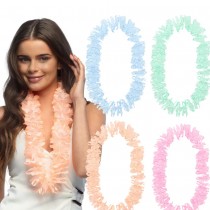 COLLIER HAWAÏEN FLEUR PLUMÉRIA POLYESTER PASTEL