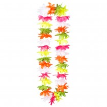 COLLIER HAWAIEN FLEURS COLORÉES