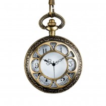 COLLIER STEAMPUNK MONTRE POCHE DORÉE