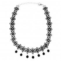 COLLIER TOUR DE COU NOIR VAMPIRESSE ADULTE