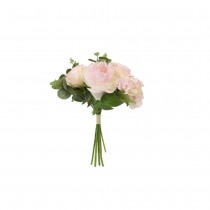 COMPO FLORALE ARTIFICIELLE 7 TIGES 30CM ROSE