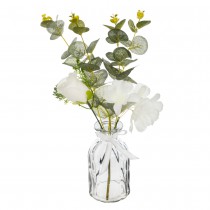 COMPOSITION EUCALYPTUS ARTIFICIEL VASE 39CM BLANC