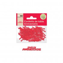 CONFETTIS ANNIVERSAIRE BIODÉGRADABLE ROUGE