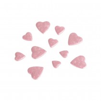 CONFETTIS COEURS 3D RÉSINE 50G ROSE PASTEL