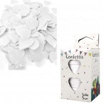 CONFETTIS DE SCÈNE COEUR 80G - BLANC