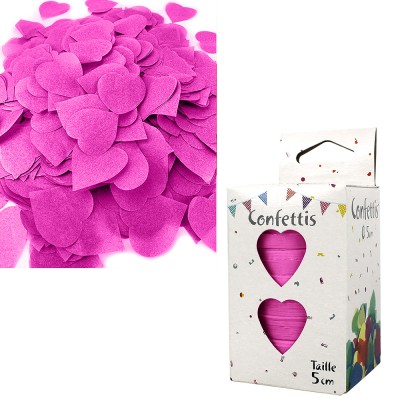 CONFETTIS DE SCÈNE COEUR 80G - FUCHSIA