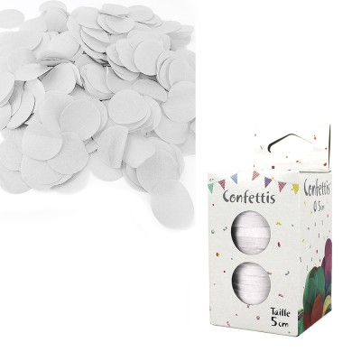 CONFETTIS DE SCÈNE ROND 80G - BLANC
