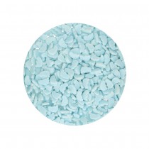 CONFETTIS DE SUCRE PIEDS BÉBÉ BLEU 55G