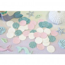 CONFETTIS DE TABLE ROND TISSU 5G 1.5CM BLEU