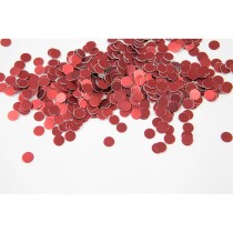 CONFETTIS PASTILLE ROND CARTON 6MM ROUGE MÉTAL