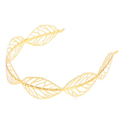 COURONNE FEUILLES OR MÉTAL