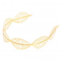 COURONNE FEUILLES OR MÉTAL