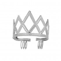 COURONNE PRINCESSE ARGENT STRASS FILLE