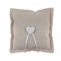 COUSSIN ALLIANCES CŒUR 15X15CM NATUEL