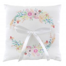 COUSSIN COTON MARIAGE FLEURI 18CM MULTICOLORE