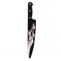 COUTEAU BOUCHER CUISINE JOUET GHOST FACE 38CM NOIR
