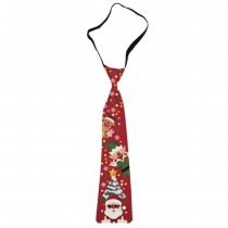 CRAVATE NOËL MUSICALE PERSONNAGES ROUGE HOMME