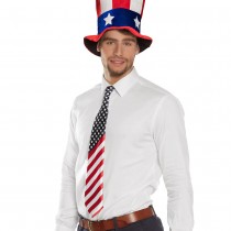 CRAVATE POLYESTER DRAPEAU ÉTATS-UNIS ADULTE