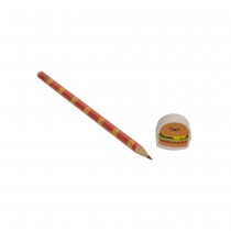 CRAYON BOIS GOMME FAST FOOD 18.5CM