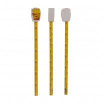 CRAYON BOIS GOMME FAST FOOD 18.5CM