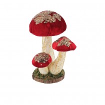 DÉCO CHAMPIGNONS DÉCO SOCLE MOUSSE 9.5X18CM ROUGE