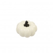 DÉCO CITROUILLE EN RÉSINE DE 6,6X4,5 CM IVOIRE