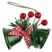 DÉCO CLOCHES BAIES NUD 7.5X12CM VERT ROUGE