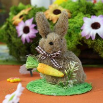 DÉCO LAPIN CAROTTE 9X7.5CM