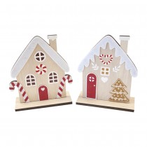 DÉCO MAISON SUCRE ORGE SOCLE BOIS FEUTRE 12.5X11CM